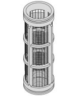 Cartucho Filtro, 15 bar, Malla Inoxidable 80 Mesh, Ø=38 mm x 122 mm, Amarillo