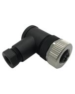 Conector 90º para Sensor, M12, 4P