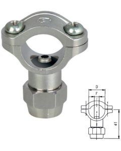 Portaboquillas Metálico 1 Vía Puente Roscado, F7 mm, Tubo Ø=1/2", M G3/8"