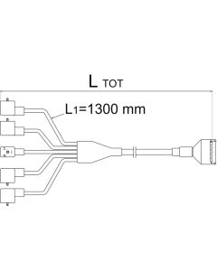Cable Complementario Cajas de Control, 2 Valv. L= 3 mt