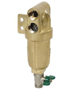 Filtro en Línea Latón, 50 bar, 150 L/min, FG 1/2", Malla Inoxidable 40 Mesh Area Efect. Filtracion 145 cm2