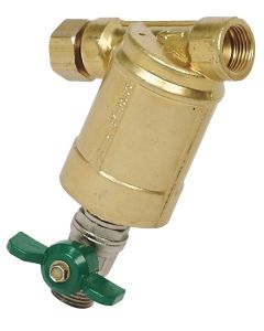 Filtro en Línea Latón, 50 bar, 70 L/min, H G 1/2", Malla Inoxidable 40 Mesh