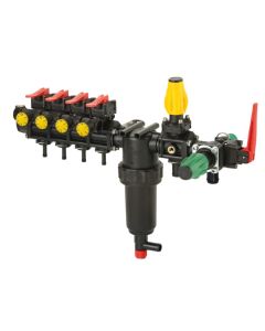 Kit 3 Vías Válvulas Manual con Retorno Calibrado Geo + Filtro, 180L/min, 20 bar