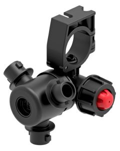 Portaboquillas 3 Vías Lateral EPDM, Acople Rápido, Antigota, F10 mm, Ø1/2", 20 bar