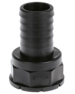 Racor Recto PP Rosca Hembra, G1/2", Ø 25 mm, L=59 mm