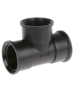 Racor T 3 Vías PP, Rosca Hembra, G3/4", L=77 mm