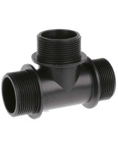 Racor T 3 Vias PP, Rosca Macho 1"