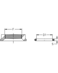 Junta Tórica EPDM, G3/4", Ø=25,07mm x 2,62 mm