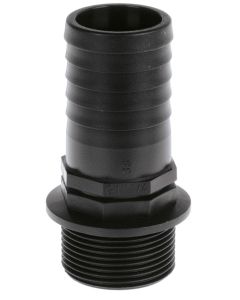 Racor Recto PP Rosca Macho, G1/2",  Ø 15 mm, L=44 mm